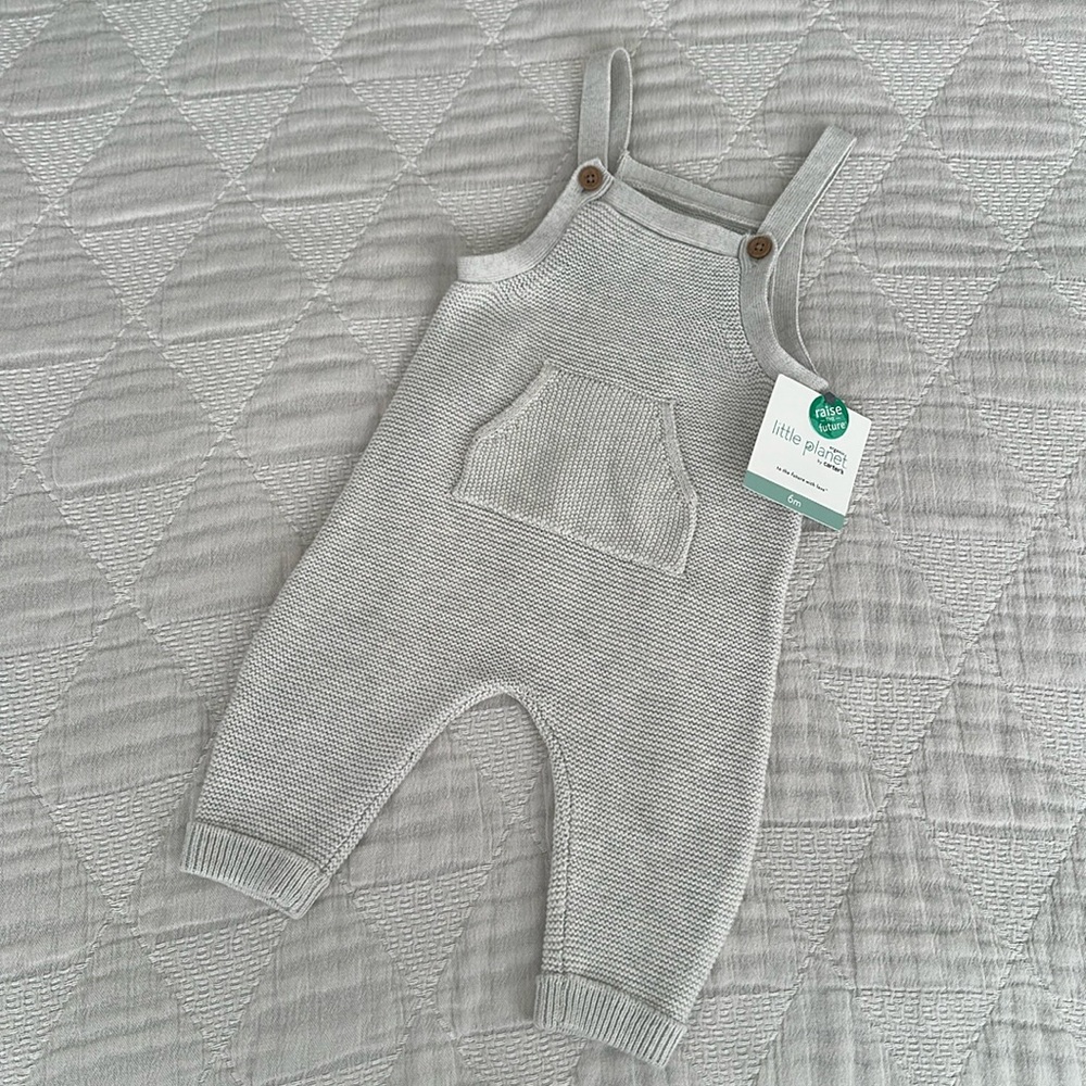 Little Planet Knitted Overalls